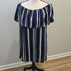 Forever 21 Navy Off-Shoulder Top